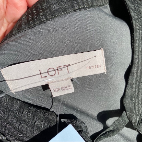 🌲 LOFT PETITE DARK GREEN RUFFLE SKATER DRESS! - Picture 9 of 14